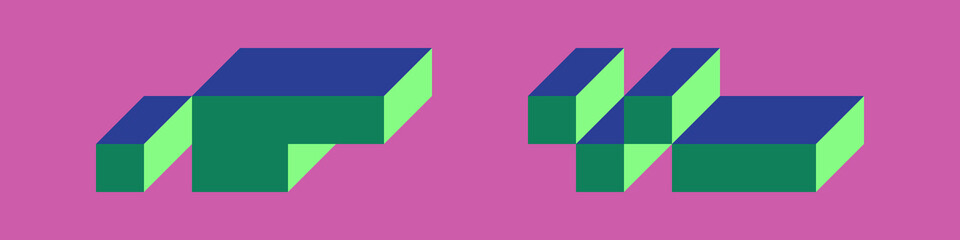 Implementation of Edward Zajec’s “Il Cubo” from 1971. Essentially a Truchet tile set of 8 tiles and rules for placement art illustration