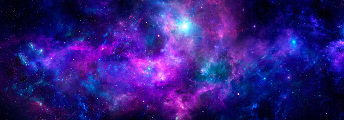 Fototapeta na wymiar Abstract cosmic background with nebula and stars