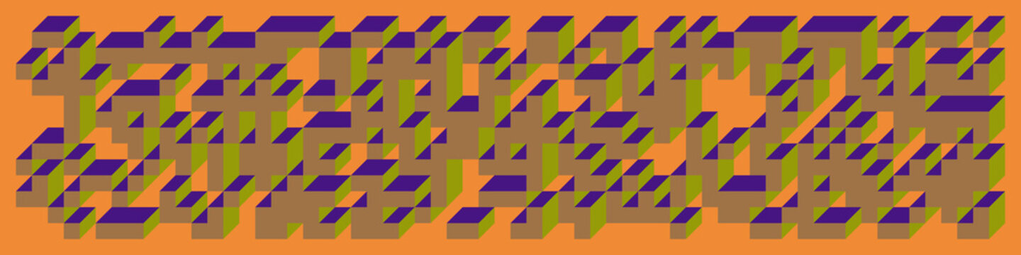 Implementation of Edward Zajec&rsquo;s &ldquo;Il Cubo&rdquo; from 1971. Essentially a Truchet tile set of 8 tiles and rules for placement art illustration