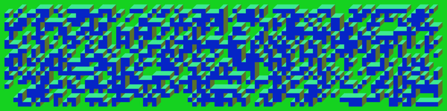Implementation of Edward Zajec&rsquo;s &ldquo;Il Cubo&rdquo; from 1971. Essentially a Truchet tile set of 8 tiles and rules for placement art illustration