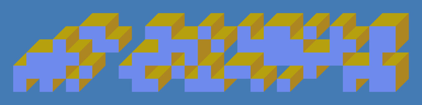 Implementation of Edward Zajec&rsquo;s &ldquo;Il Cubo&rdquo; from 1971. Essentially a Truchet tile set of 8 tiles and rules for placement art illustration