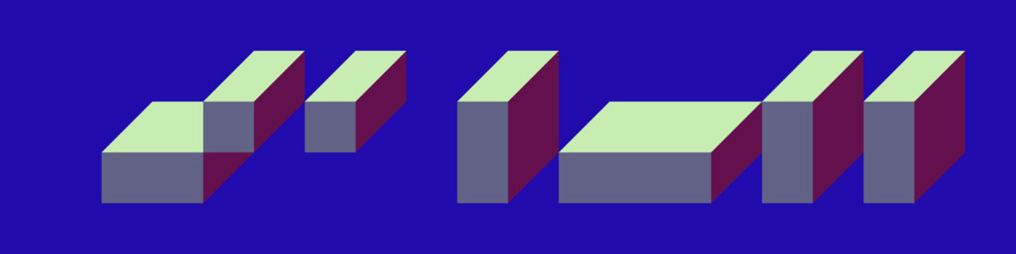 Implementation of Edward Zajec&rsquo;s &ldquo;Il Cubo&rdquo; from 1971. Essentially a Truchet tile set of 8 tiles and rules for placement art illustration