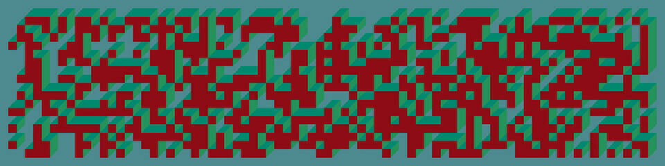 Implementation of Edward Zajec’s “Il Cubo” from 1971. Essentially a Truchet tile set of 8 tiles and rules for placement art illustration