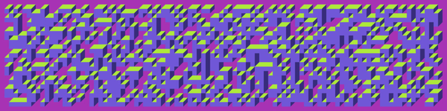 Implementation of Edward Zajec&rsquo;s &ldquo;Il Cubo&rdquo; from 1971. Essentially a Truchet tile set of 8 tiles and rules for placement art illustration
