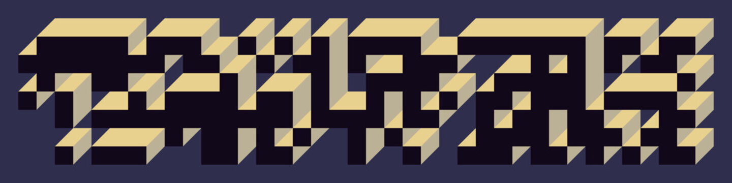 Implementation of Edward Zajec&rsquo;s &ldquo;Il Cubo&rdquo; from 1971. Essentially a Truchet tile set of 8 tiles and rules for placement art illustration