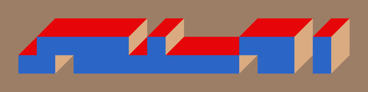 Implementation of Edward Zajec&rsquo;s &ldquo;Il Cubo&rdquo; from 1971. Essentially a Truchet tile set of 8 tiles and rules for placement art illustration