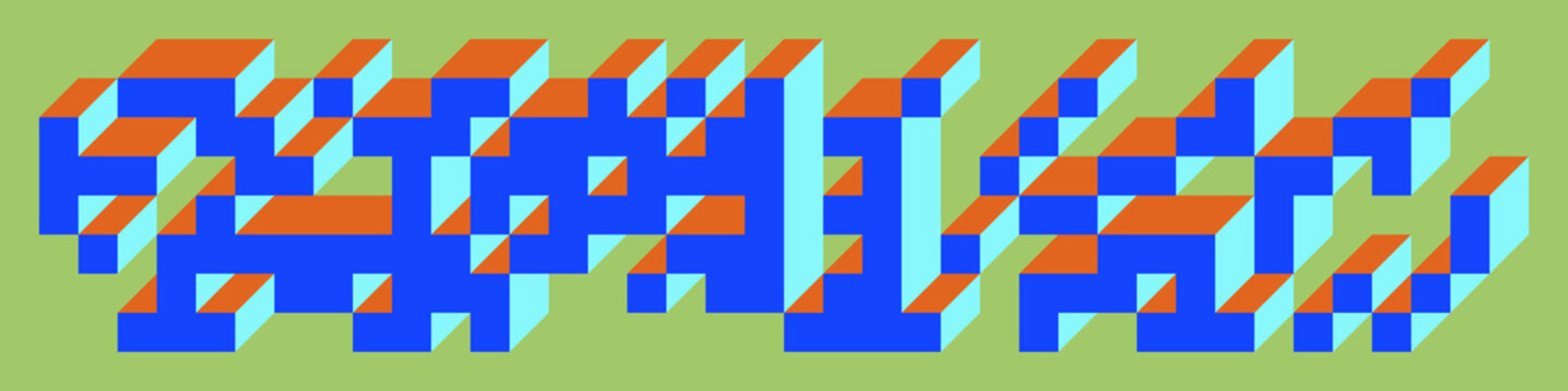 Implementation of Edward Zajec&rsquo;s &ldquo;Il Cubo&rdquo; from 1971. Essentially a Truchet tile set of 8 tiles and rules for placement art illustration
