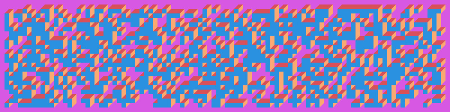 Implementation of Edward Zajec&rsquo;s &ldquo;Il Cubo&rdquo; from 1971. Essentially a Truchet tile set of 8 tiles and rules for placement art illustration