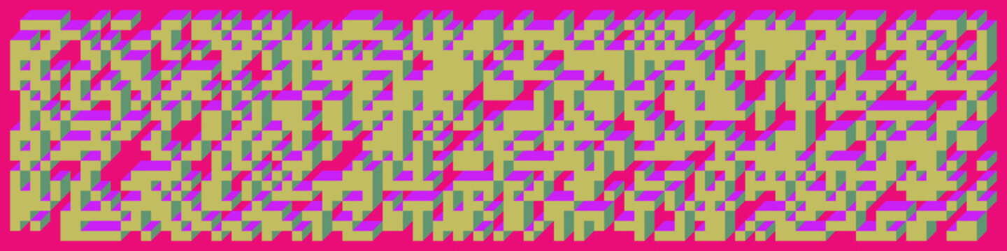 Implementation of Edward Zajec&rsquo;s &ldquo;Il Cubo&rdquo; from 1971. Essentially a Truchet tile set of 8 tiles and rules for placement art illustration