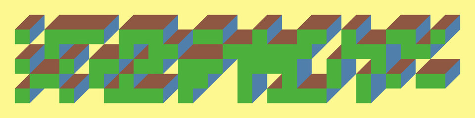 Implementation of Edward Zajec’s “Il Cubo” from 1971. Essentially a Truchet tile set of 8 tiles and rules for placement art illustration