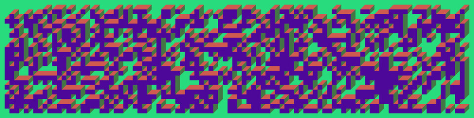 Implementation of Edward Zajec’s “Il Cubo” from 1971. Essentially a Truchet tile set of 8 tiles and rules for placement art illustration