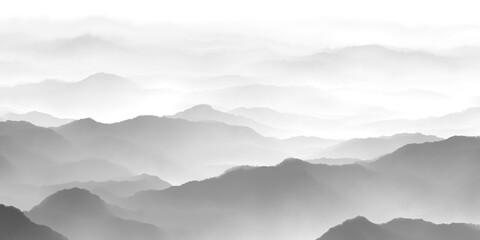 clouds over mountains