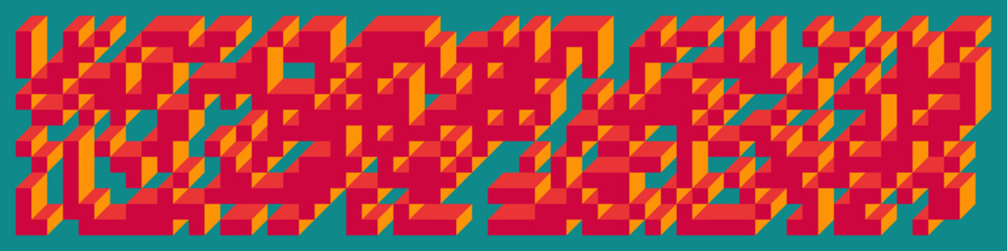 Implementation of Edward Zajec&rsquo;s &ldquo;Il Cubo&rdquo; from 1971. Essentially a Truchet tile set of 8 tiles and rules for placement art illustration