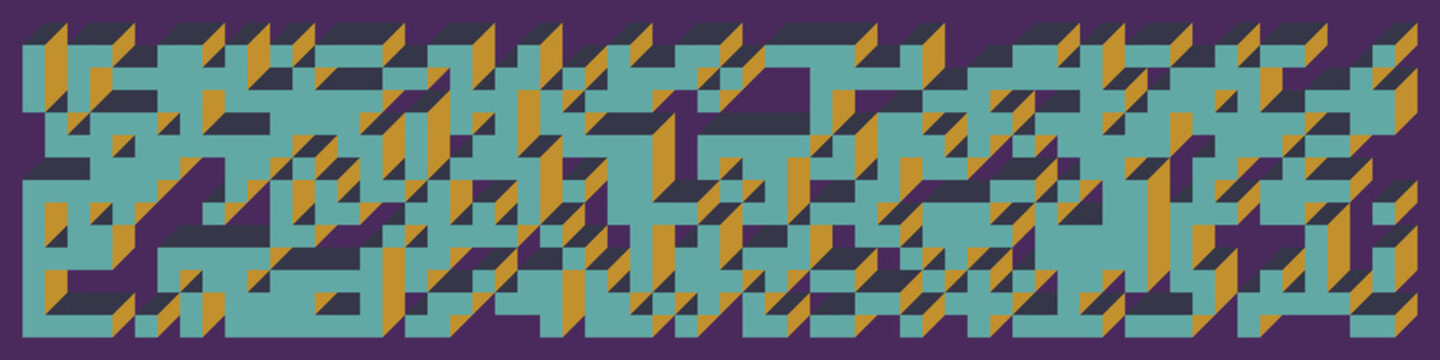 Implementation of Edward Zajec&rsquo;s &ldquo;Il Cubo&rdquo; from 1971. Essentially a Truchet tile set of 8 tiles and rules for placement art illustration