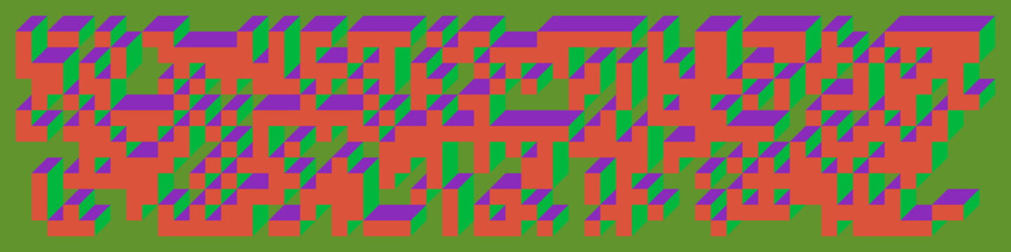 Implementation of Edward Zajec&rsquo;s &ldquo;Il Cubo&rdquo; from 1971. Essentially a Truchet tile set of 8 tiles and rules for placement art illustration