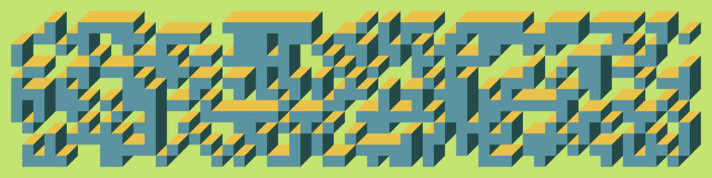 Implementation of Edward Zajec&rsquo;s &ldquo;Il Cubo&rdquo; from 1971. Essentially a Truchet tile set of 8 tiles and rules for placement art illustration