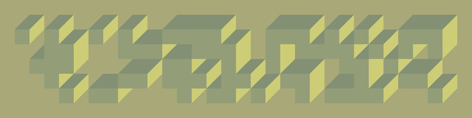 Fototapeta premium Implementation of Edward Zajec’s “Il Cubo” from 1971. Essentially a Truchet tile set of 8 tiles and rules for placement art illustration