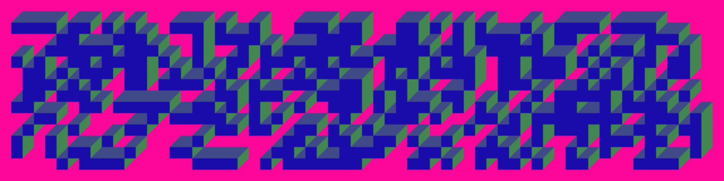 Implementation of Edward Zajec&rsquo;s &ldquo;Il Cubo&rdquo; from 1971. Essentially a Truchet tile set of 8 tiles and rules for placement art illustration