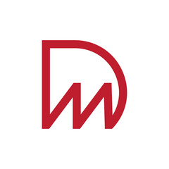 letter MD or DM logo design