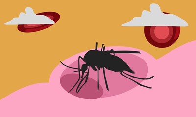 Vector graphic of world malaria day for world malaria day celebration. flat design. flyer design. flat illustration. April 25.