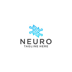 Neuro logo icon design vector template
