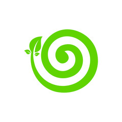 Swirl Leaf Logo can be use for icon, sign, logo and etc