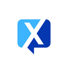 Fototapeta premium X Chat Logo can be used for company, sign, icon, and others.