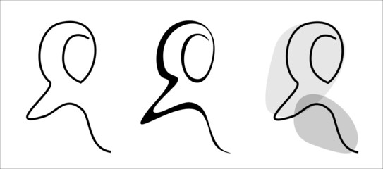 LOGO, ICON, CHADRA, HIJAB, SHAWL, GIRL, MUSLIM,
