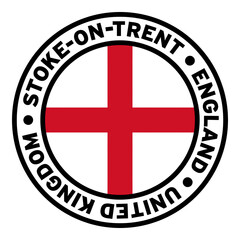 Round Stoke-on-Trent England United Kingdom Flag Clipart