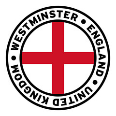 Round Westminster England United Kingdom Flag Clipart