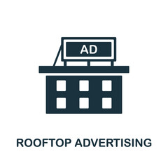 Rooftop Advertising flat icon. Colored element sign from outdoor advertising collection. Flat Rooftop Advertising icon sign for web design, infographics and more.