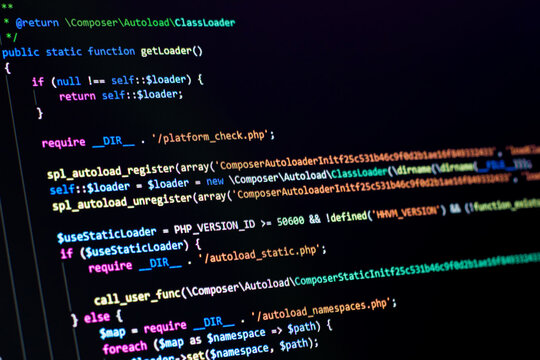 The software developer does the php coding. The programmer is doing web backend code. With selective focus