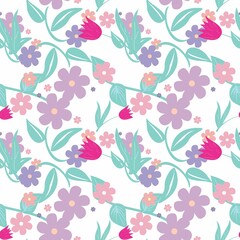 Seamless Pattern With Floral Motifs able to print for cloths, tablecloths, blanket, shirts, dresses, posters, papers.