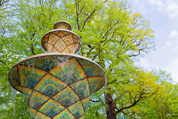 Springbrunnen mit Mosaik Muster