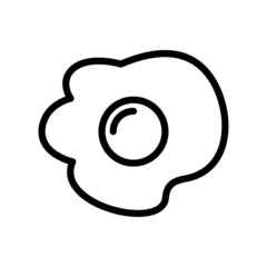 Fried egg icon vector design template.