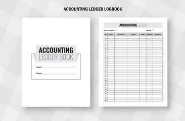Accounting ledger log book kdp interior 