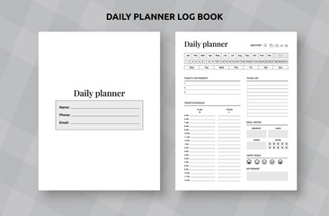Daily planner logbook, KDP interior