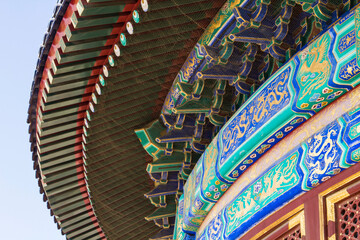 Chinese roof in Forbidden city in Beijing, China