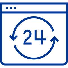 24-hours-service illustration