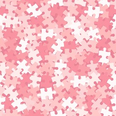 Seamless colorful pattern with puzzles, jigsaw, childrens pattern background