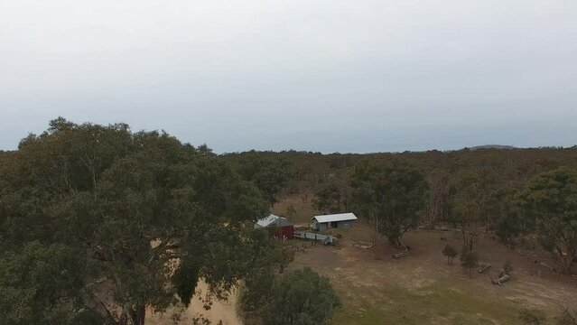 A View Of A Forest And Hidden Homestead