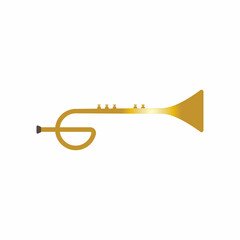 Obraz na płótnie Canvas Trumpet music instrument vector icon