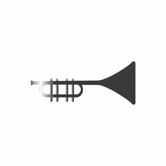 Trumpet music instrument vector icon