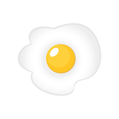 Fried Egg Illustration Vector Design Template.
