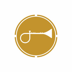 Trumpet music instrument vector icon