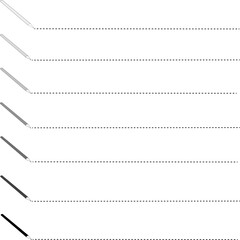 鉛筆と横罫のモノクロームイラスト