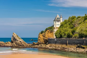 Foto op Plexiglas Cote des Basques beach in the Bay of Biscay in Biarritz, France © JeanLuc Ichard