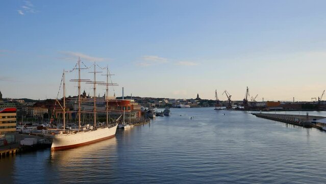 Gothenburg, Sweden. Seen from the Gotha River Bridge