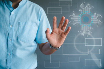 Communication and data technology concept.