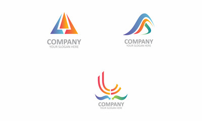 AAU Business set letter logo design